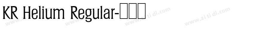 KR Helium Regular字体转换